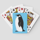 Penguin Aqua Black White Pokerkaarten (Achterkant)
