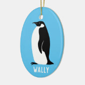 Penguin Aqua CUSTOMIZE IT Keramisch Ornament (Links)
