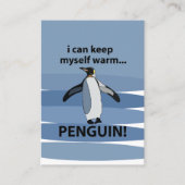 Penguin Arctic Animal Funny Visitekaartje (Voorkant)