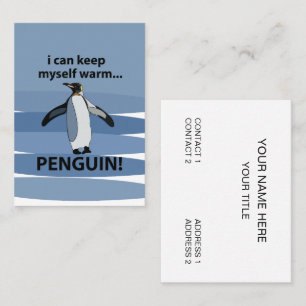 Penguin Arctic Animal Funny Visitekaartje