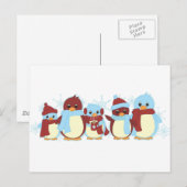 Penguin Around Briefkaart (Voorkant / Achterkant)