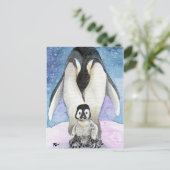 Penguin Art New Born Briefkaart (Staand voorkant)