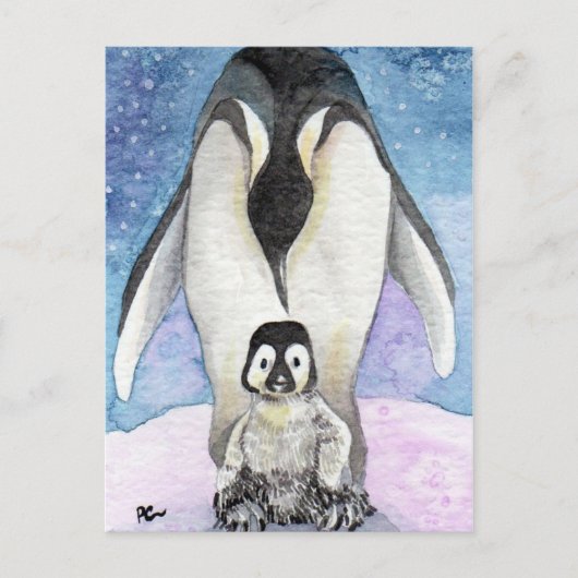 Penguin Art New Born Briefkaart (Voorkant)
