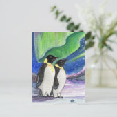 Penguin Art onder het licht Briefkaart (Staand voorkant)