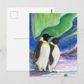 Penguin Art onder het licht Briefkaart (Voorkant / Achterkant)