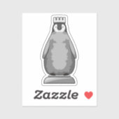 Penguin as Chess piece King Sticker (Vel)