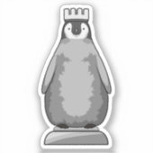 Penguin as Chess piece King Sticker (Voorkant)