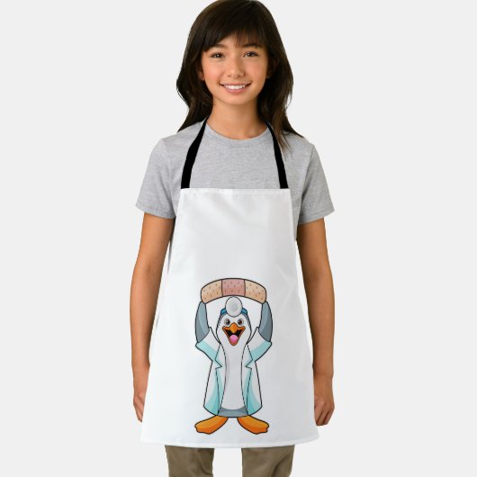 Penguin as Doctor with Plaster Schort (Insitu)