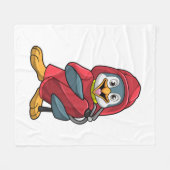 Penguin as Firefighter with Extinguisher Fleece Deken (Voorkant (Horizontaal))