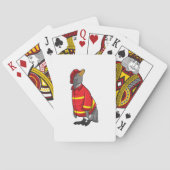 Penguin as Firefighter with Helmet Pokerkaarten (Achterkant)