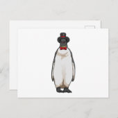 Penguin as Gentleman met Pet Briefkaart (Voorkant / Achterkant)