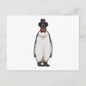 Penguin as Gentleman met Pet Briefkaart (Voorkant)