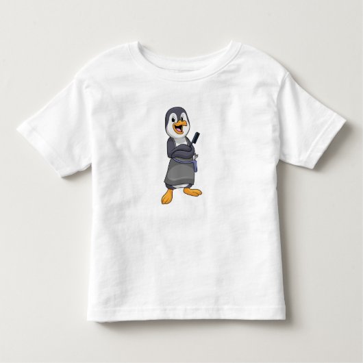 Penguin as Hair stylist with Comb Kinder Shirts (Voorkant)