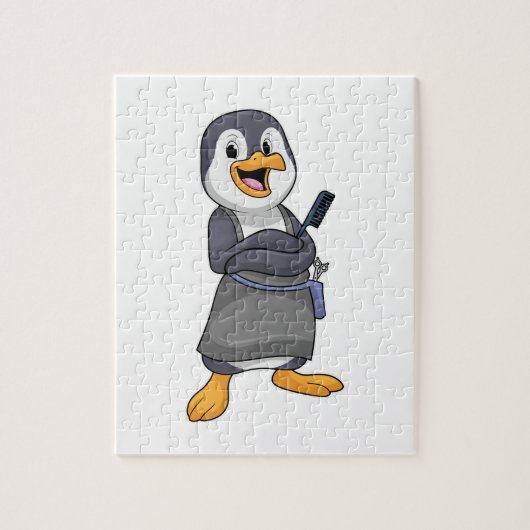 Penguin as Hair stylist with Comb Legpuzzel (Verticaal)