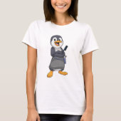 Penguin as Hair stylist with Comb T-shirt (Voorkant)