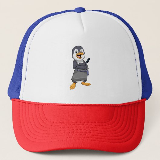 Penguin as Hair stylist with Comb Trucker Pet (Voorkant)