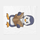 Penguin as Nerd with Book Fleece Deken (Voorkant (Horizontaal))