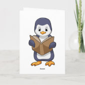 Penguin as Nerd with Book Kaart (Achterkant)