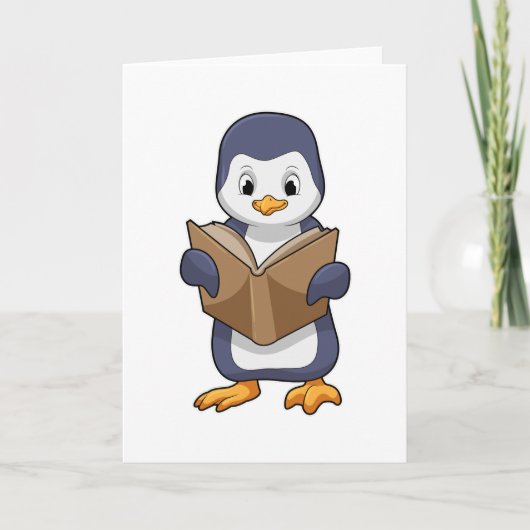 Penguin as Nerd with Book Kaart (Voorkant)
