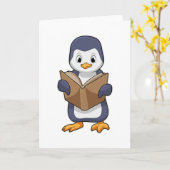 Penguin as Nerd with Book Kaart (Gele Bloem)
