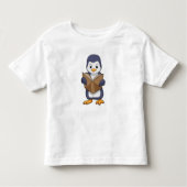 Penguin as Nerd with Book Kinder Shirts (Voorkant)
