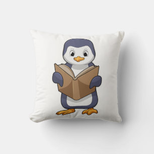 Penguin as Nerd with Book Kussen