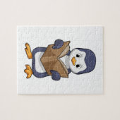 Penguin as Nerd with Book Legpuzzel (Horizontaal)