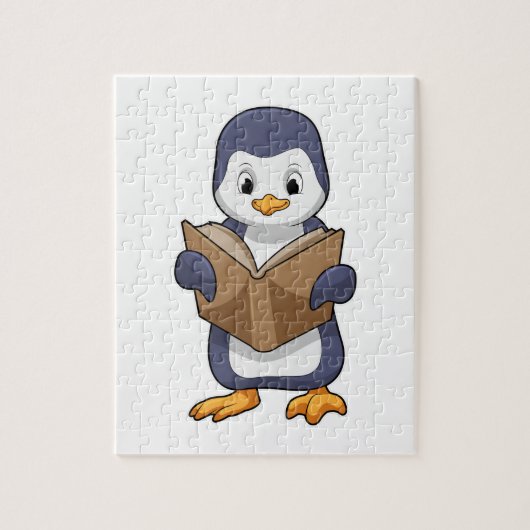 Penguin as Nerd with Book Legpuzzel (Verticaal)