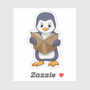 Penguin as Nerd with Book Sticker