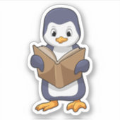 Penguin as Nerd with Book Sticker (Voorkant)