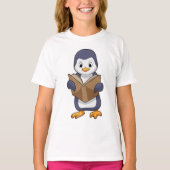 Penguin as Nerd with Book T-shirt (Voorkant)