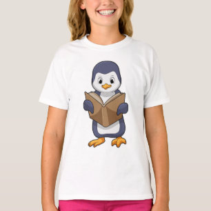 Penguin as Nerd with Book T-shirt
