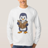 Penguin as Nerd with Book T-shirt (Voorkant)