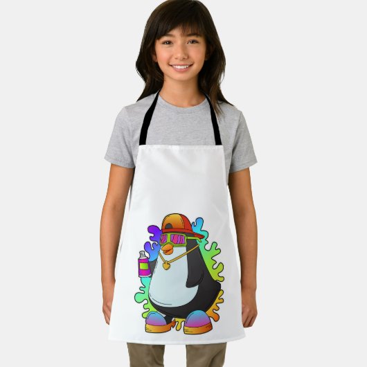 Penguin as Painter with Spray Schort (Insitu)