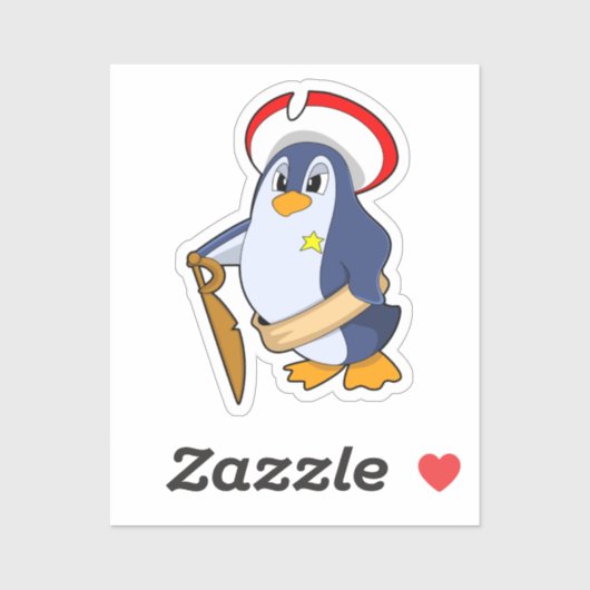Penguin as Pirate with Hat Sticker (Vel)