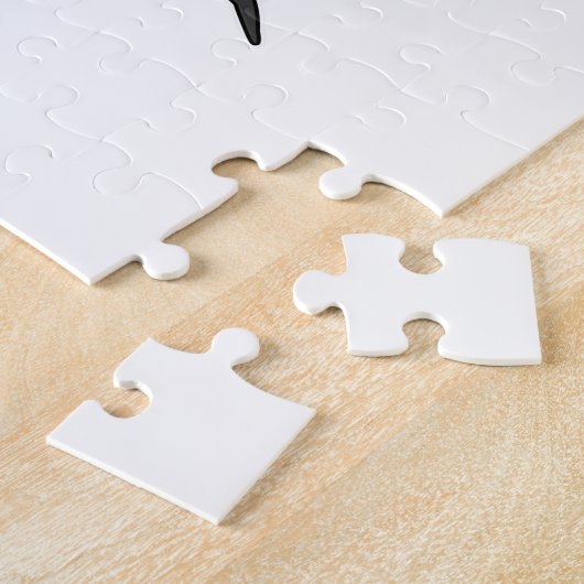 Penguin as Ski jumper with Ski Legpuzzel (Zijkant)