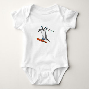 Penguin as Ski jumper with Ski Romper