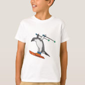 Penguin as Ski jumper with Ski T-shirt (Voorkant)