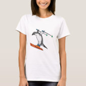 Penguin as Ski jumper with Ski T-shirt (Voorkant)