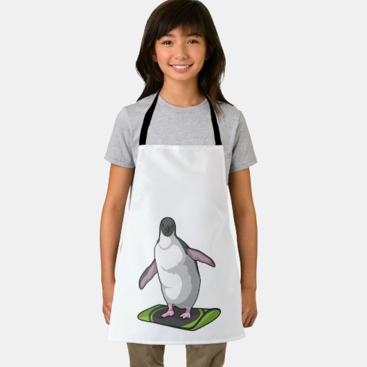 Penguin as Snowboarder with Snowboard Schort (Insitu)