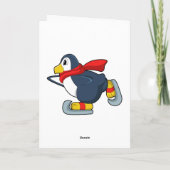 Penguin at Ice skating with Ice skates.PNG Kaart (Achterkant)