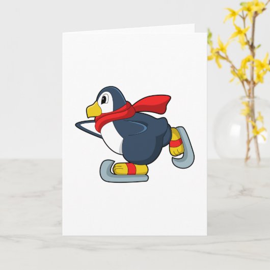 Penguin at Ice skating with Ice skates.PNG Kaart (Gele Bloem)