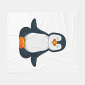 Penguin at Yoga Fitness in Sitting Fleece Deken (Voorkant (Horizontaal))