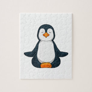 Penguin at Yoga Fitness in Sitting Legpuzzel