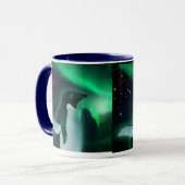 PENGUIN & AURORA Wildlife Fantasy Gift Travel Mok (Voorkant links)