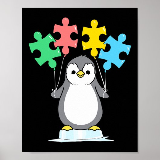 Penguin Autism Awareness Poster (Voorkant)