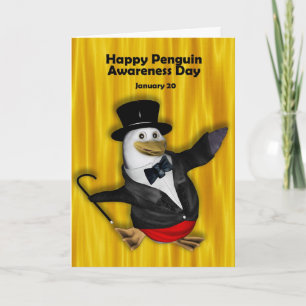 Penguin Awareness Day Card ~ January 20 Kaart
