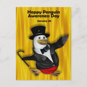 Penguin Awareness Day PostCard ~ January 20 Briefkaart