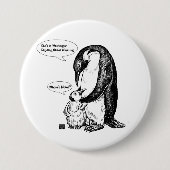 Penguin Awareness Ronde Button 7,6 Cm (Voorkant)