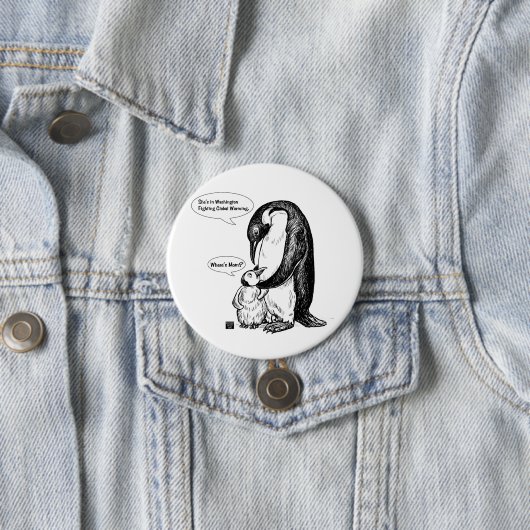 Penguin Awareness Ronde Button 7,6 Cm (In situ)